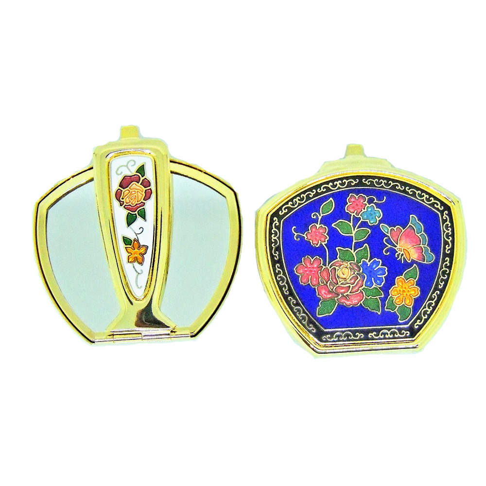 cloisonne foldable makeup mirror